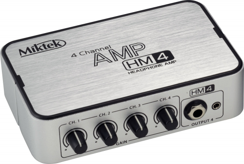 4つのヘッドホンを接続できるシンプルなヘッドホンアンプ Miktek HM4