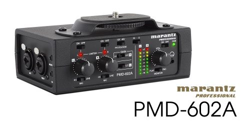 デジタル一眼レフカメラ用2チャンネル・オーディオインターフェイス marantz Professional PMD-602A