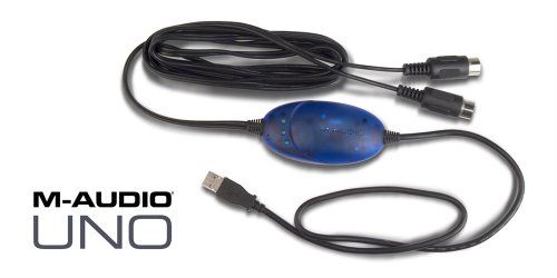 1イン/1アウトのシンプルUSB-MIDIインターフェイス M-Audio USB UNO