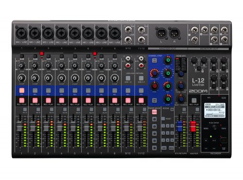 最大同時録音14トラック可能なミキサー、レコーダー＆オーディオ・インターフェイス ZOOM LIVETRAK L-12