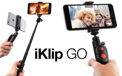 スマホ、デジカメで使えるセルフィー・スティック IK Multimedia iKlip GO