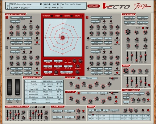 Rob Papen Vecto | 4オシレーターのベクトルシンセサイザー
