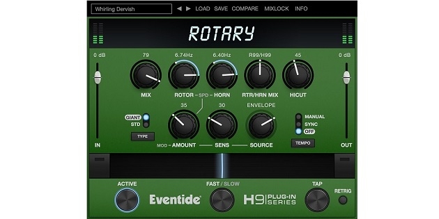 Eventide Rotary Mod | レスリースピーカーをシミュレーションするプラグイン