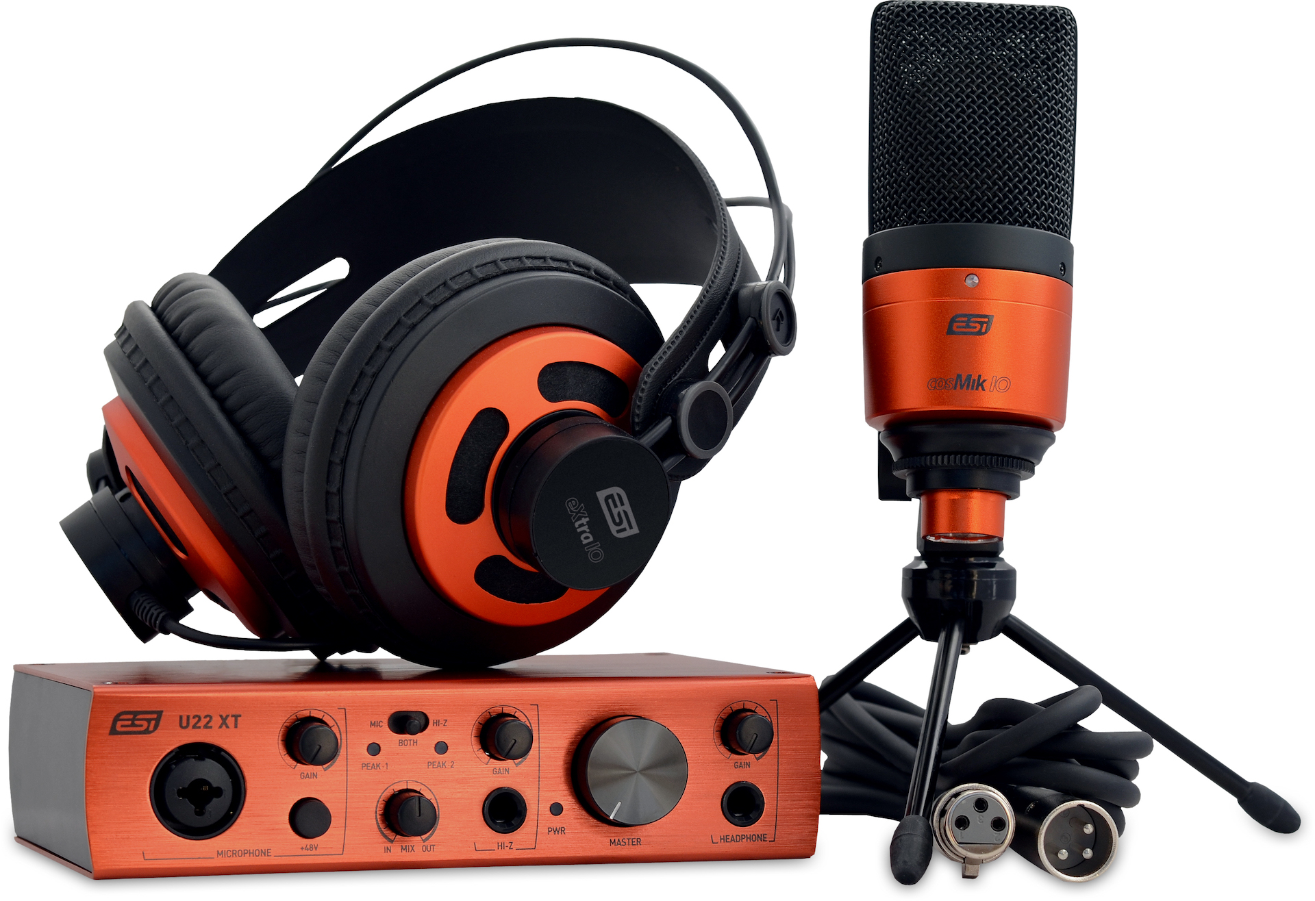 コンデンサーマイク オーディオインターフェース モニターヘッドホンセット ESI U22 XT cosMik Set | モバイル・レコーディングに必要な