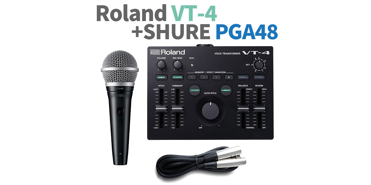 Roland VT-4 と SHURE PGA48-XLR がセットで特別価格