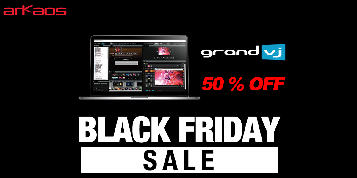 【 ブラックフライデー 2021 】ビデオミックスソフトウェア&プロジェクションマッピングソフトGrandVJが50%オフ！