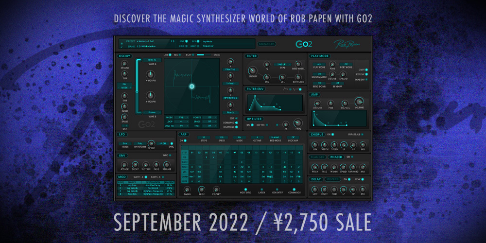 Rob Papen モーフオシレーターシンセサイザー・プラグイン Go2 が2750円（税込）