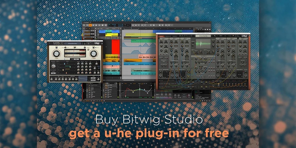 【Bitwig Studio】u-he プラグイン（15,840円相当）をプレゼント！