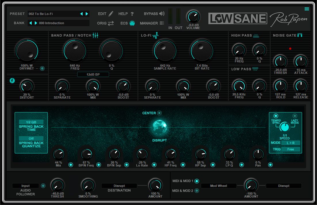 Rob Papen LowSane | ローファイ”感を創り出す、斬新なエフェクト・プラグイン「LowSane」