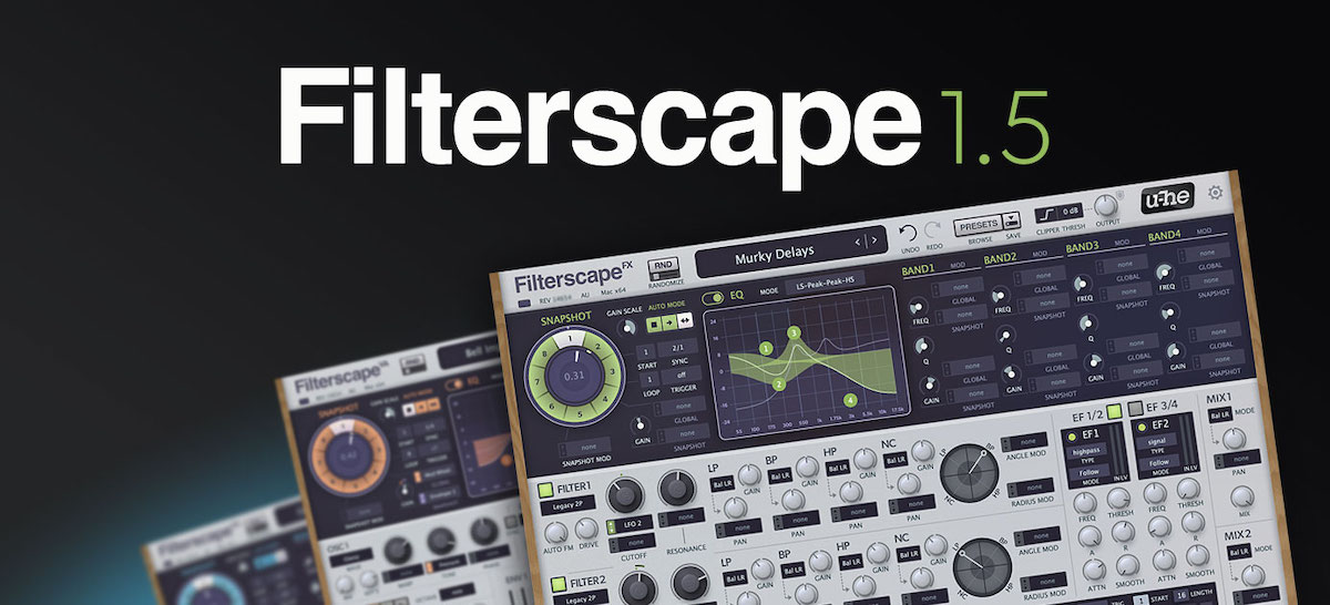 u-he Filterscape | モーフィングEQを備えた3つのプラグインバンドル