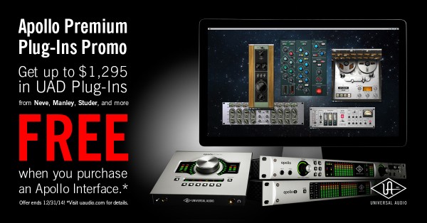 Apolloオーディオインターフェイスを買うなら今がベスト！人気のプラグインが無償提供！