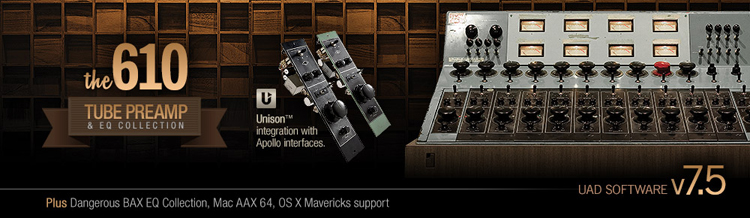 Universal Audio UAD/Apolloシリーズ 新バージョン7.5ソフトウェアをリリース
