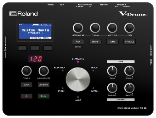 Roland TD-25 発表！TD-30直系サウンドを搭載したVドラム音源モジュール