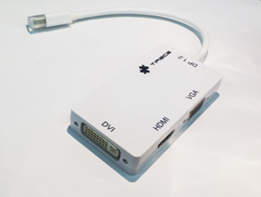 T-Piece MDP-DHVGAの後継 MDP-DHV2 発売！miniDisplayPortからDVI/HDMI/VGA変換アダプタ