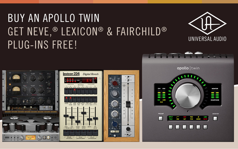 APOLLO TWIN キャンペーン！最大12万円相当のプラグインが無償