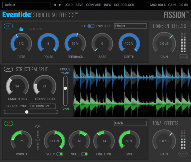 Eventide FISSION ( Physion ) 発表！音をトランジェントとトーナル成分に分割可能な画期的プラグイン
