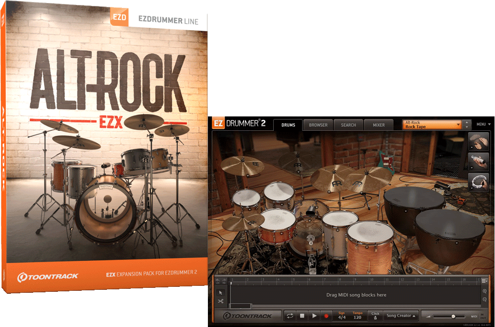TOONTRACK EZX ALT-ROCK 発売！オルタナティヴ・ロックを特徴としたEZX拡張音源
