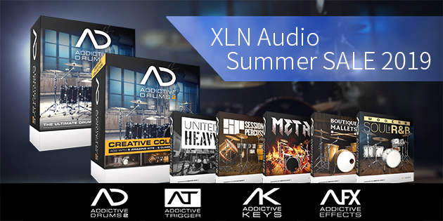 XLN Audio セール 2019！ Addictive Drums 2 が数量限定で特別価格に