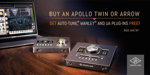 Universal Audio の Apollo Twin または Arrow 購入でボーカルプラグイン無償提供