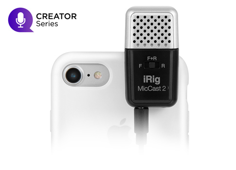 IK Multimedia iRig Mic Cast 2 | スマホのボイスレコーダーに最適な外付けマイク