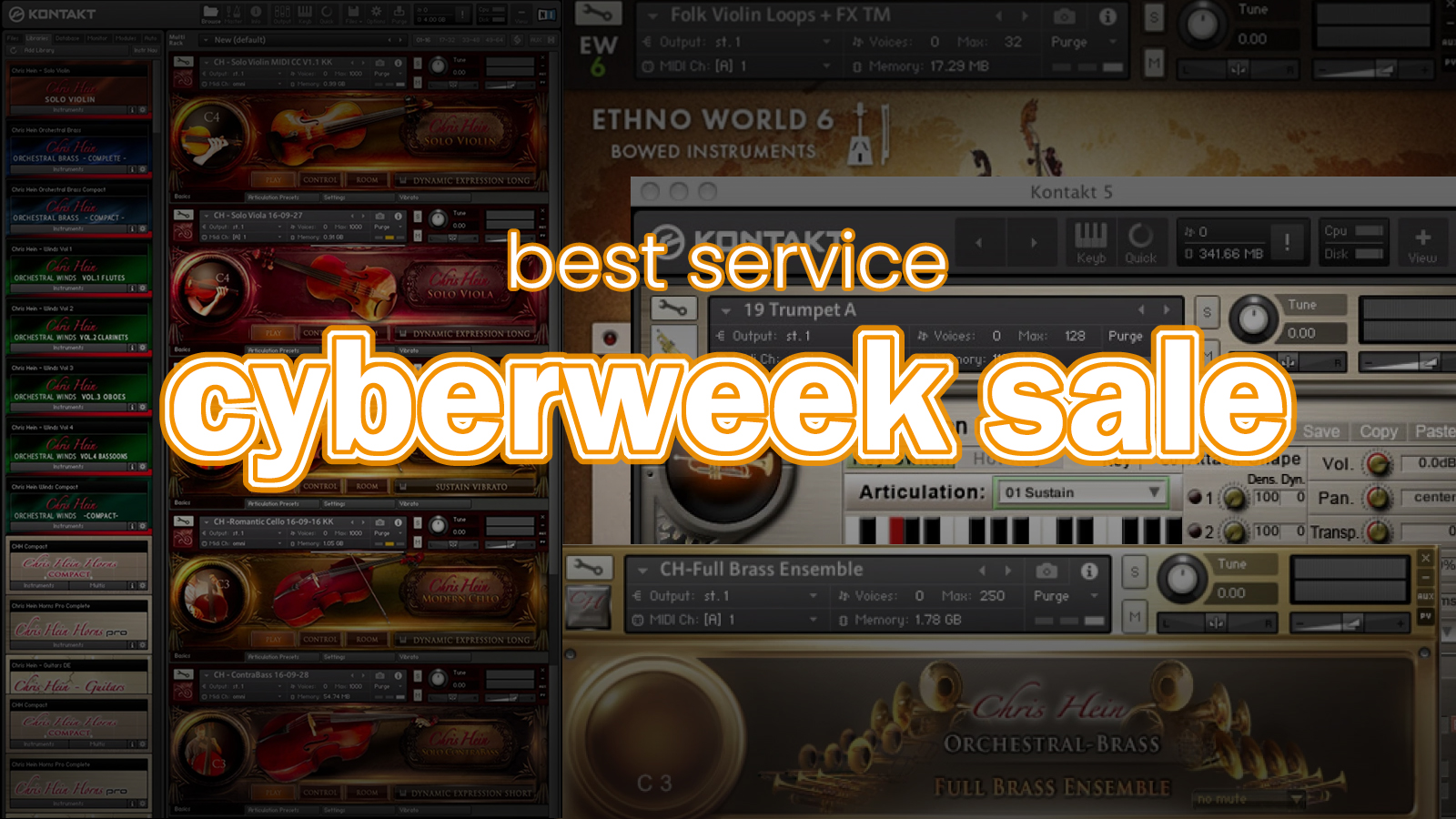 【ブラックフライデーセール 2023】BEST SERVICE サイバーウィークセール！各種音源が大幅割引！