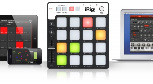 iPhone、Mac、PC対応の、ポータブルなMIDIパッド・コントローラー、「iRig Pads」発表