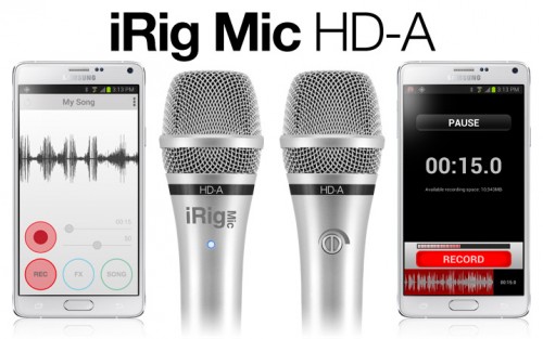 Android対応のデジタル・マイクロフォン IK Multimedia「iRig Mic HD-A」発表