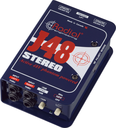 Radial J48 Stereo 発売！アクティブDIボックスの定番のステレオモデル