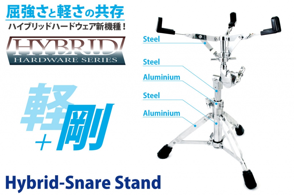 【NAMM2017:ドラムスタンド】 CANOPUS ( カノウプス )が 頑丈さ と 軽さを両立させたスネアスタンドを発売