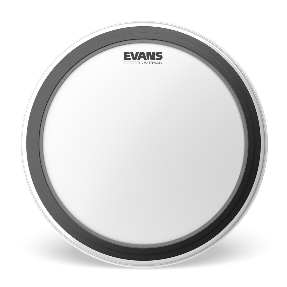 【新製品:ドラムヘッド】EVANS B18EMADUV｜人気のUV EMADバスドラムシリーズに18”が追加！