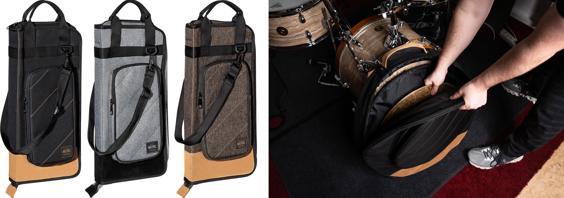 【新製品:ケース】MEINLから耐久性の高い600Dポリエステルを採用したスティックバッグ＆シンバルバッグ登場！