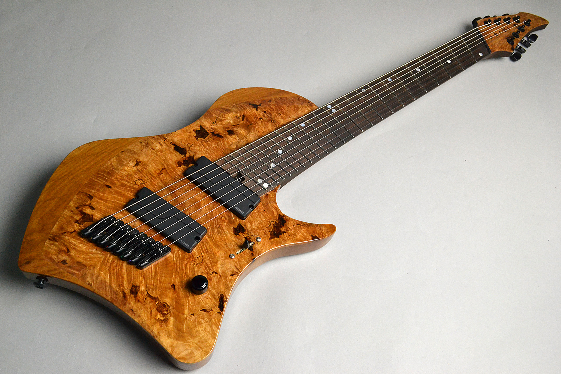 Abasi Guitars 8st Multi Scale(Fanned Fret) Burl/Ebony Natural Stain