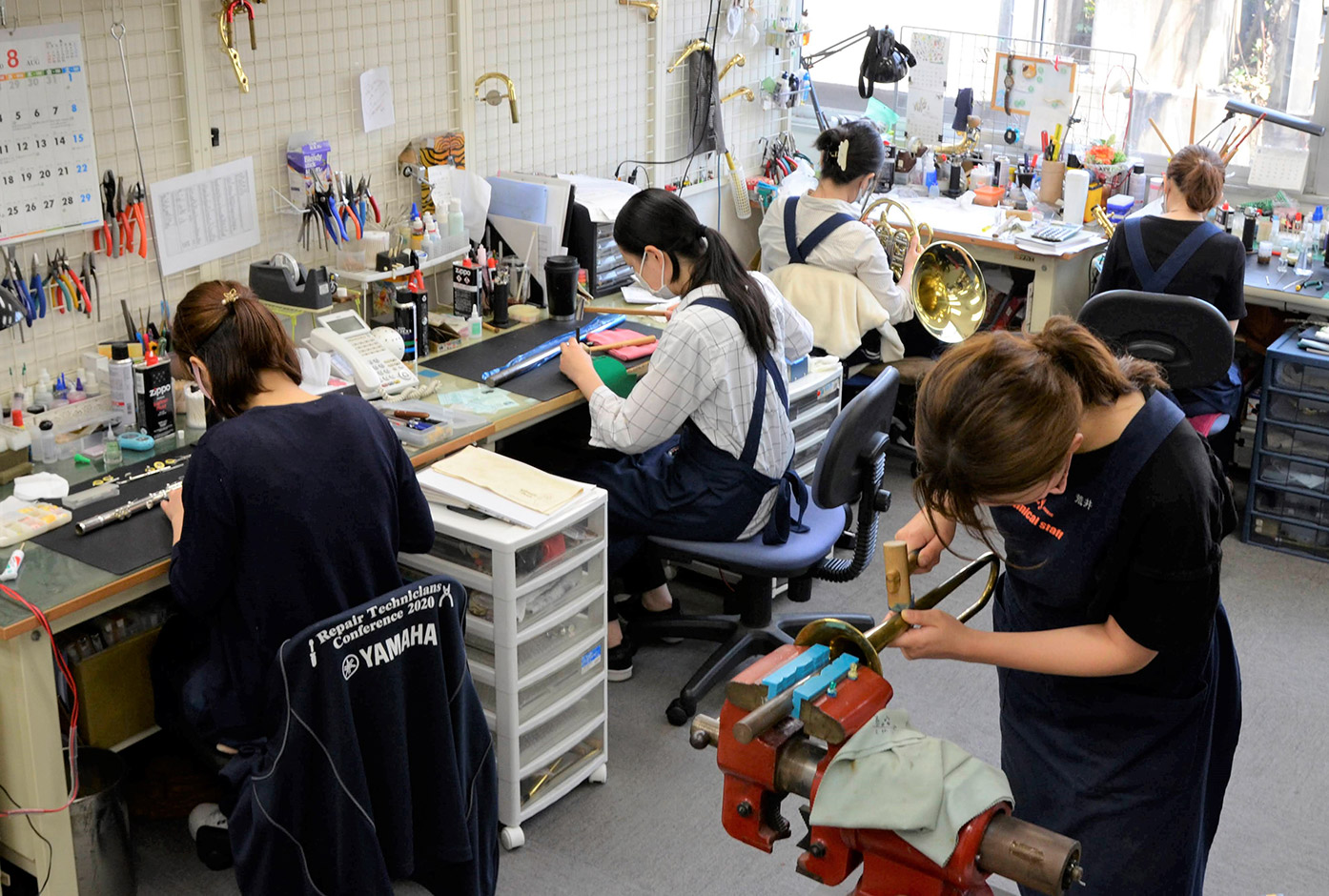調整作業の様子